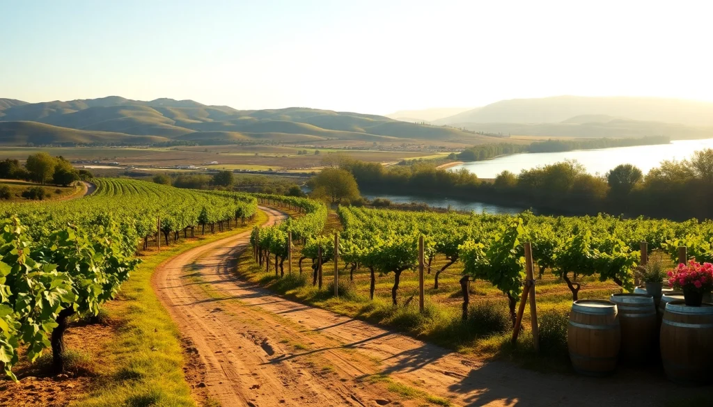 Experience the tranquil beauty of Carksburg CA with lush vineyards and scenic river views.