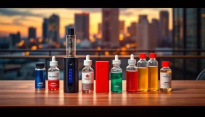 VAPEの様々な製品が揃った魅力的なセッティング