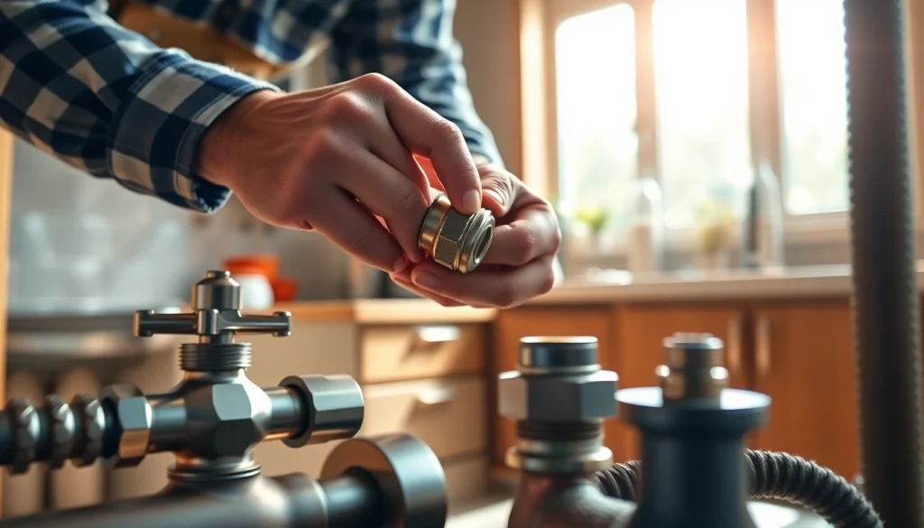 Fixing plumbing Lacey Wa while showcasing a skilled plumber's professional expertise.