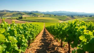 Vibrant vineyards in Clarksburg, CA, showcasing natural beauty and agricultural richness.