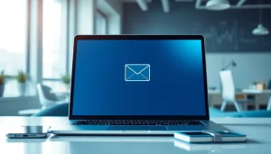 Utilizing temp mail services for secure email management in a modern workspace.