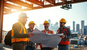 Engaged professionals representing construction association denver collaborating on a project in Denver.