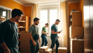 Entrümpelung Wien: Professionelle Entrümpler bei der Arbeit in einer besenreinen Wohnung.